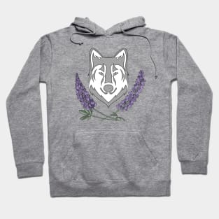 Lupine Wolf Design Hoodie